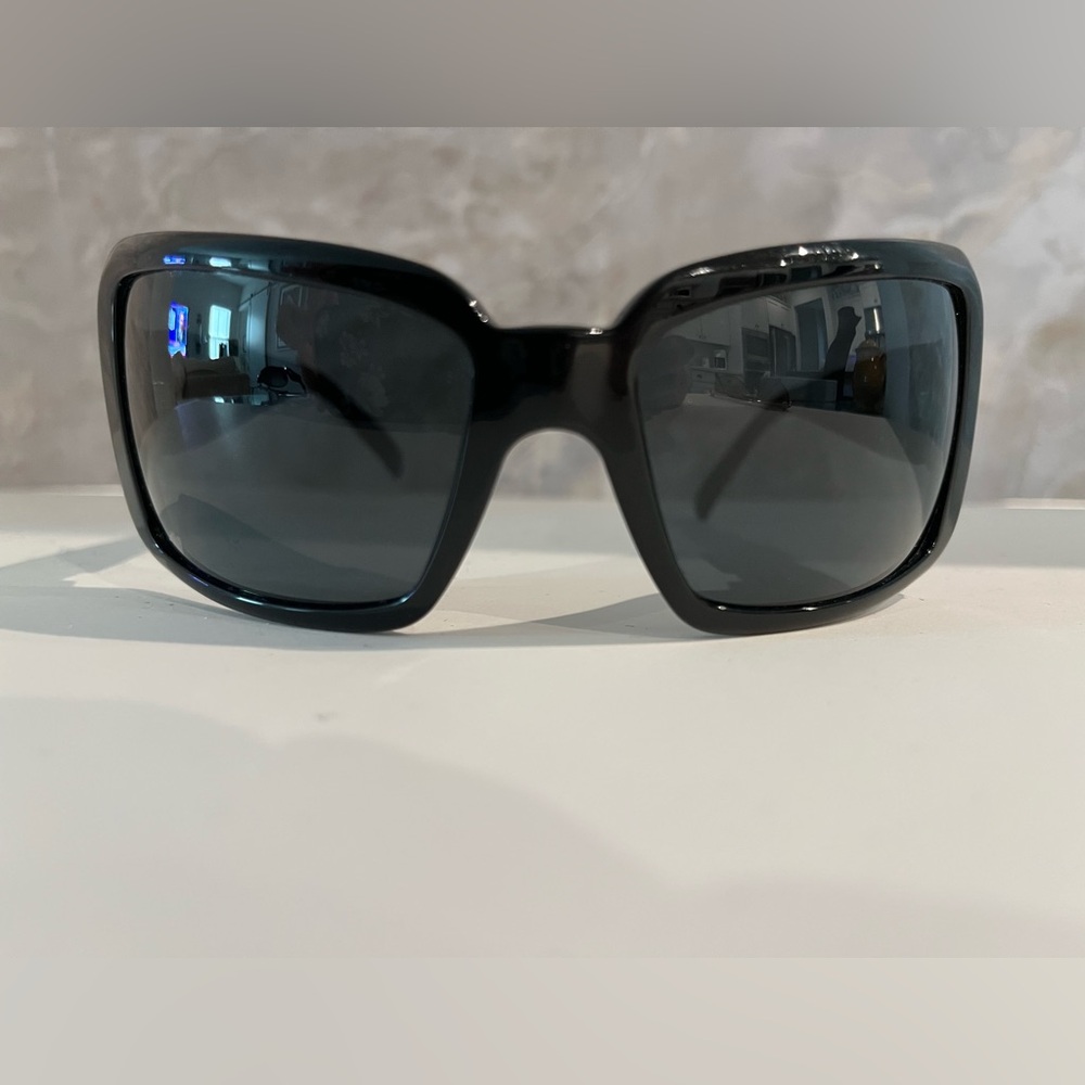 Bulgari Black Sunglasses with Crystal Embellishes on sides